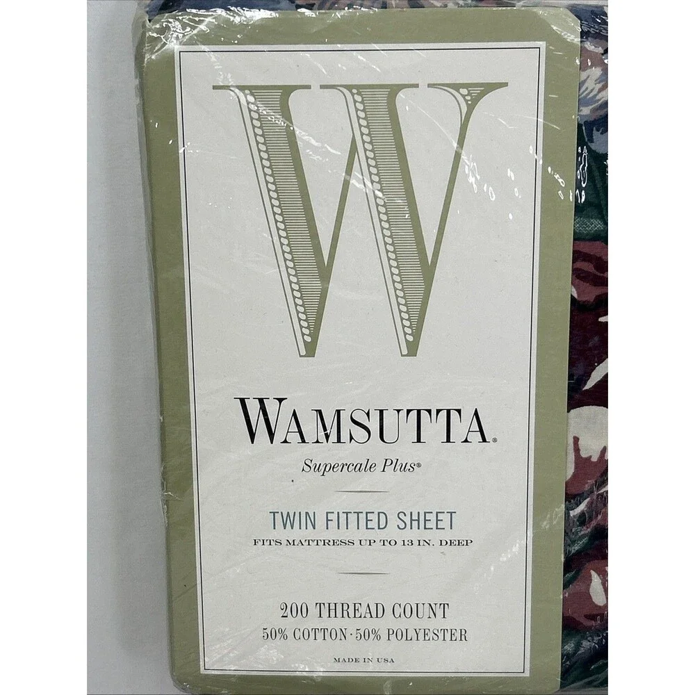 2 Wamsutta Supercale Plus Twin Fitted Sheet Tyler Garden Floral Black Grannycore